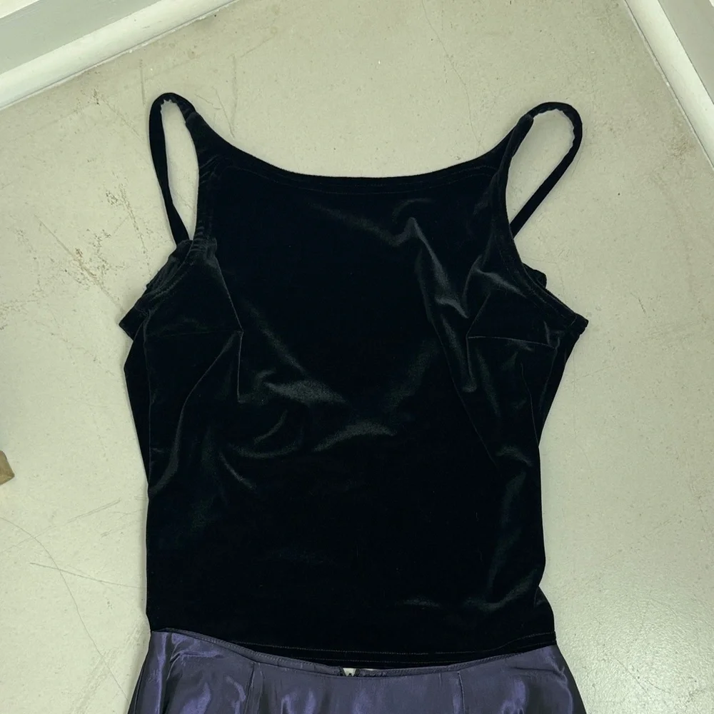 Jessica McClintock Black and Purple Prom Dress - Picture 3 of 5